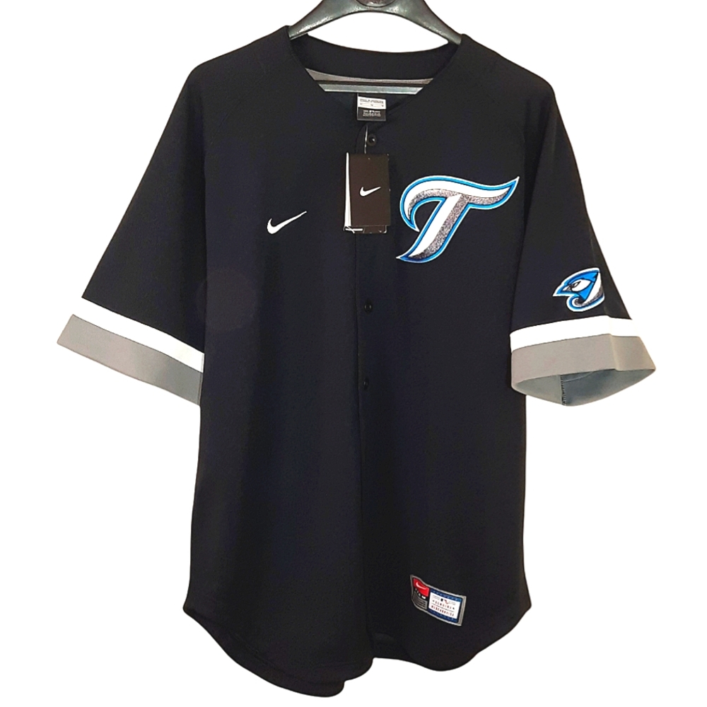 NWT Nike Toronto Blue Jays Vintage Throwback Jersey BLACK